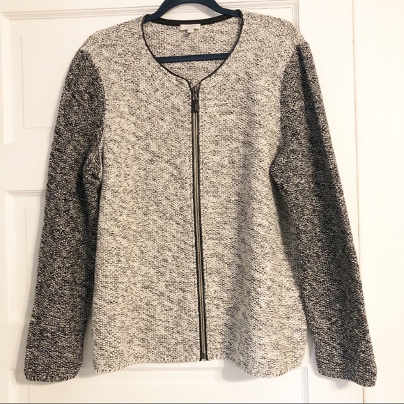 Talbots Jackets & Blazers - Talbots Woman White/Black/Grey Metallic Jacket 2X